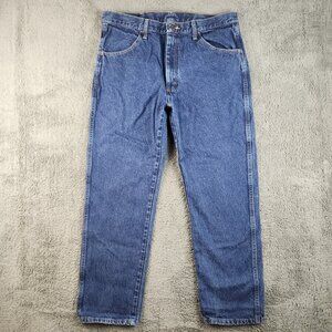 Men's Classic Fit Straight Leg Workwear Denim Jeans Size 36x30 Heavy Duty Cotton